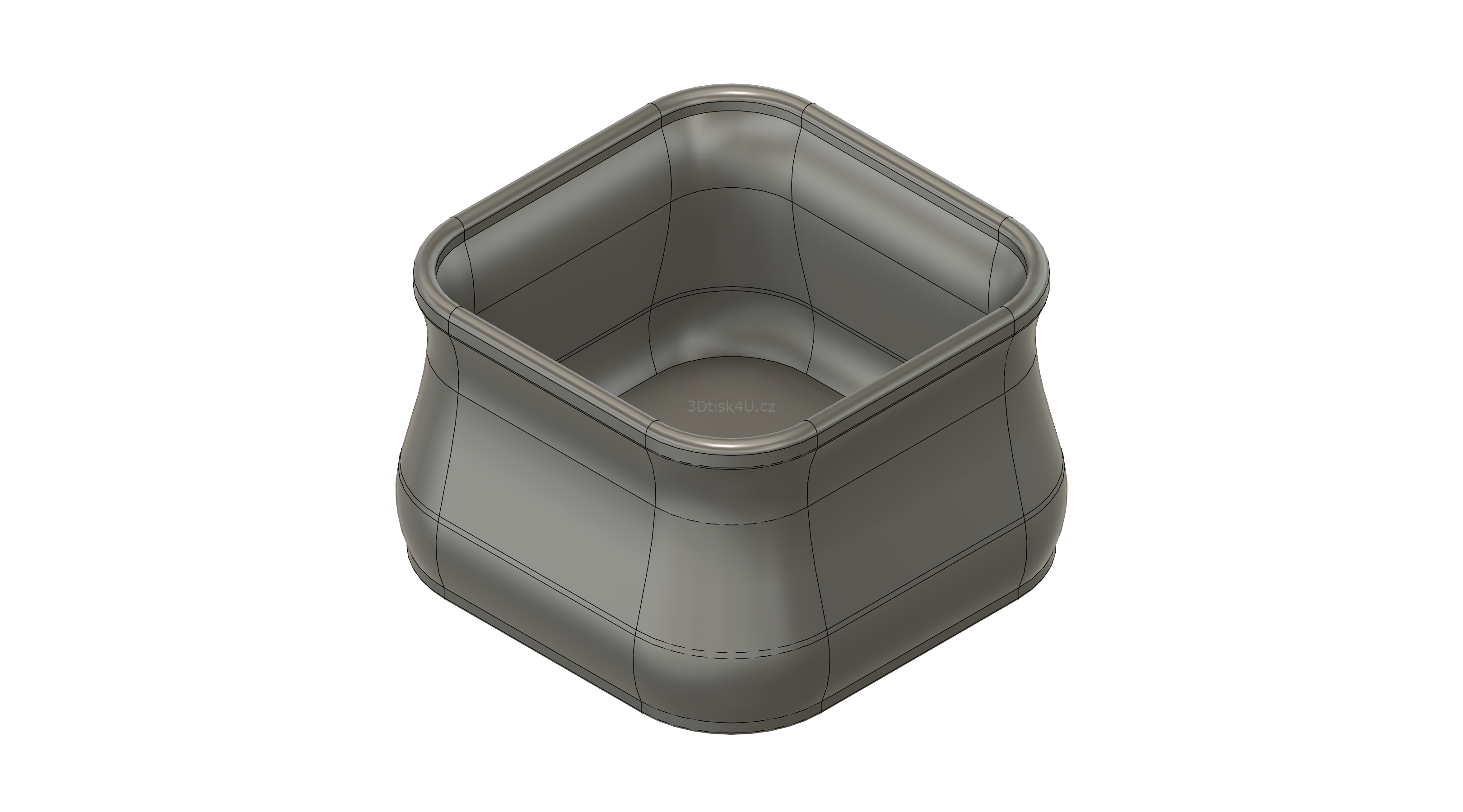 Miska na bonsaj čtvercová | typ 2 rozměr 10x10 cm