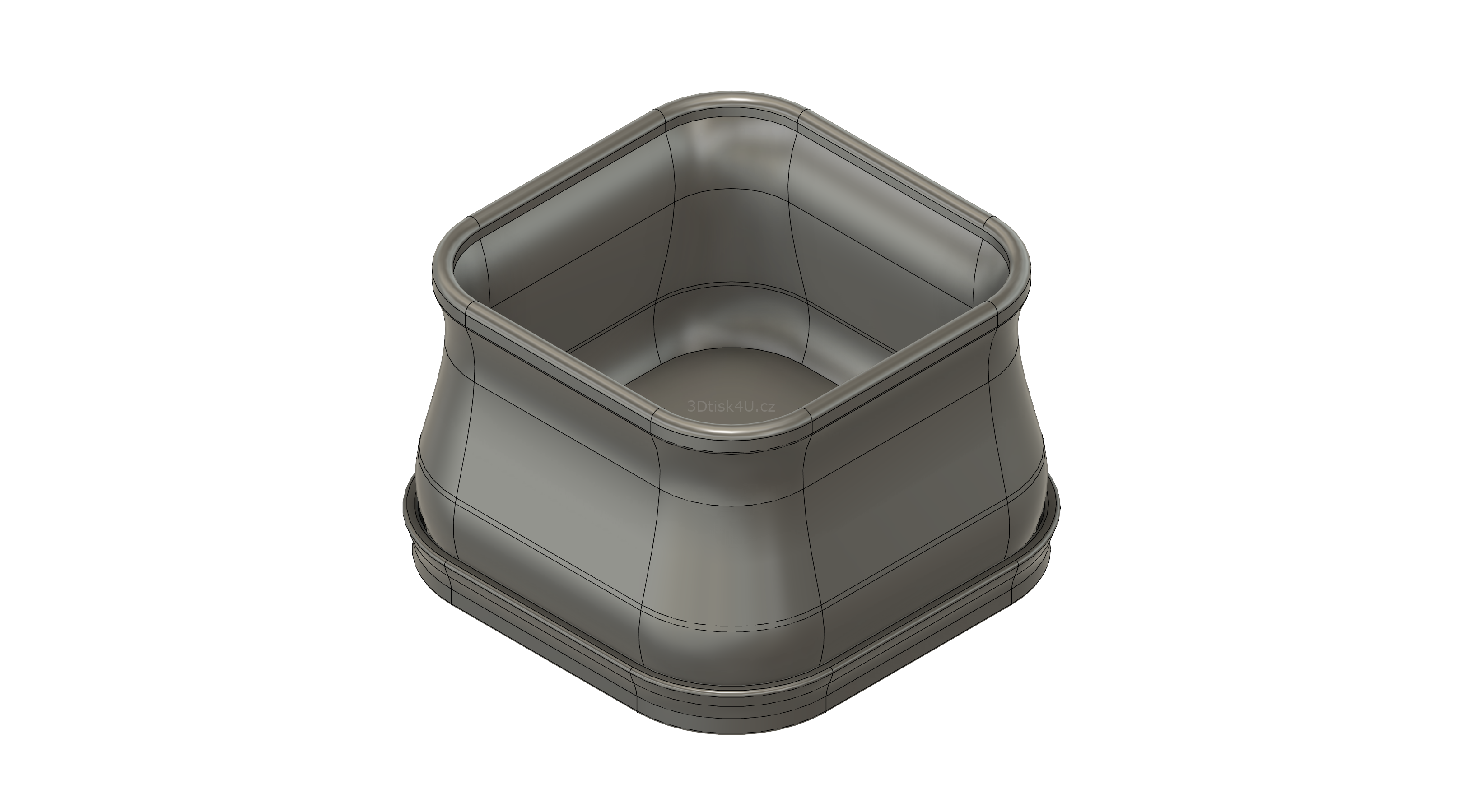 Miska na bonsaj čtvercová | typ 2 rozměr 10x10 cm