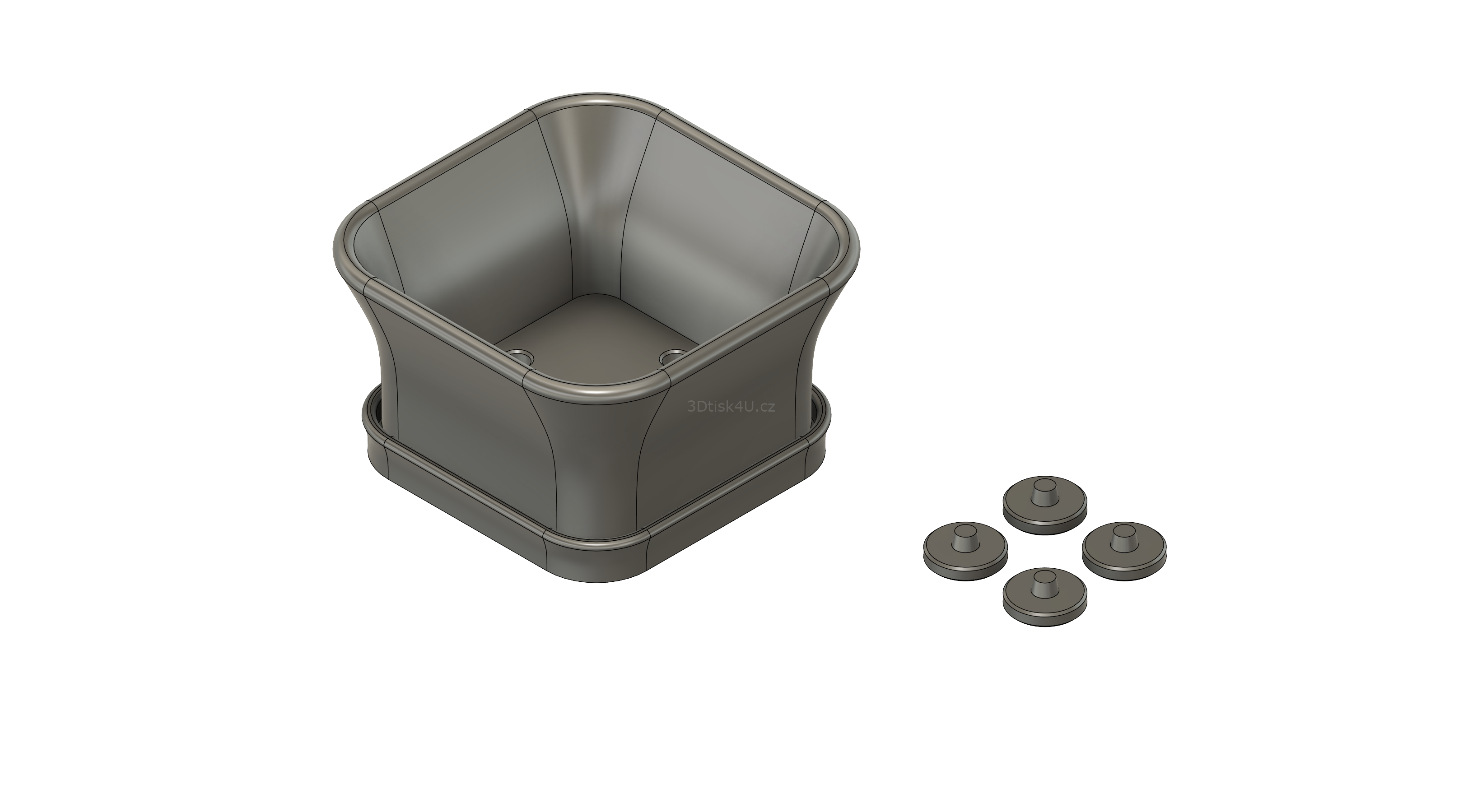 Miska na bonsaj čtvercová | typ 3