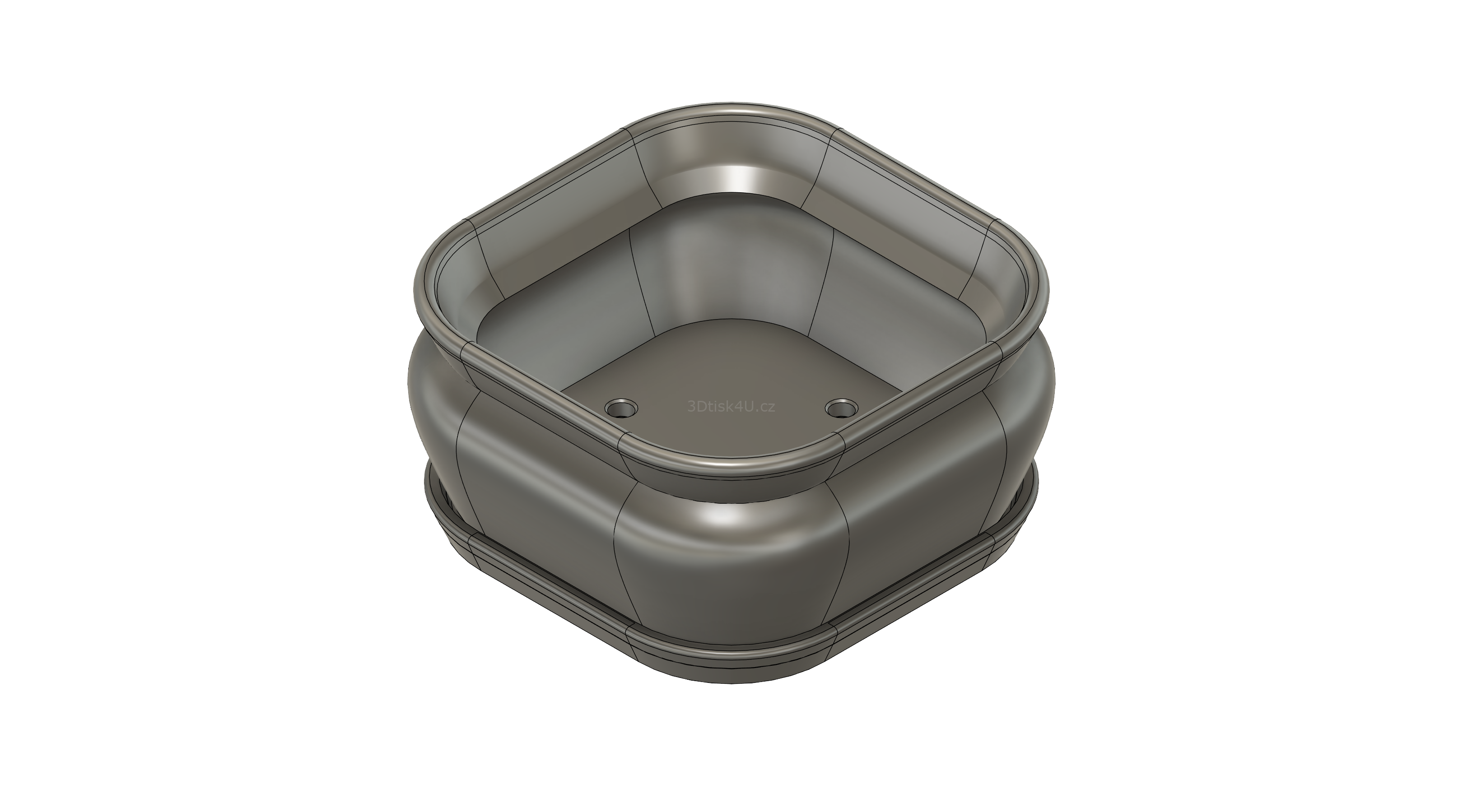 Miska na bonsaj čtvercová | profil 2