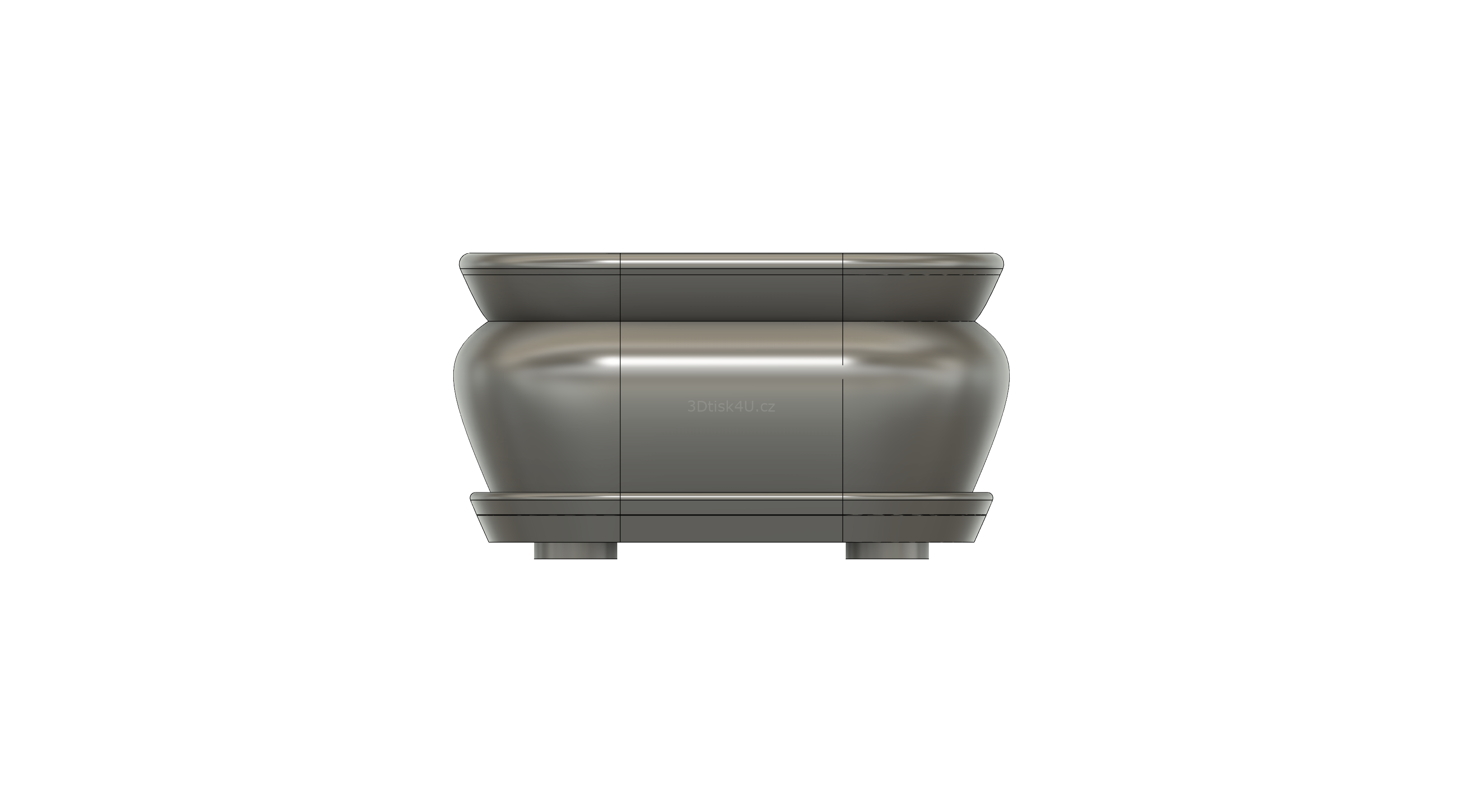 Miska na bonsaj čtvercová | profil 2